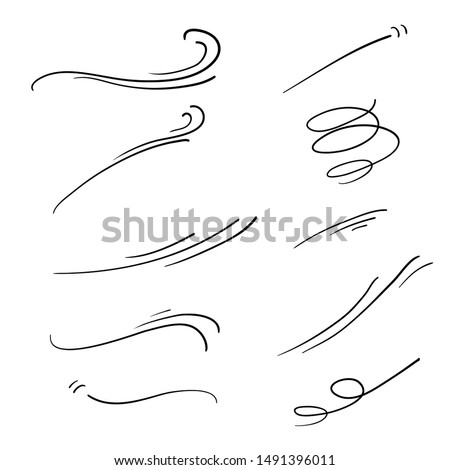 doodle wind illustration vector handrawn style Royalty-Free Stock Photo #1491396011