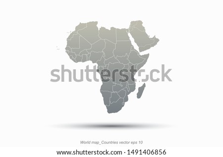 world map africa outline in vector.
africa countries map. middle east map. Royalty-Free Stock Photo #1491406856