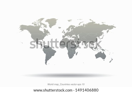 world map. detailed graphic vector of countries world map.