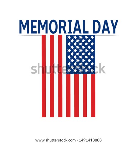 happy memorial day background with some special objects, vector illustration design