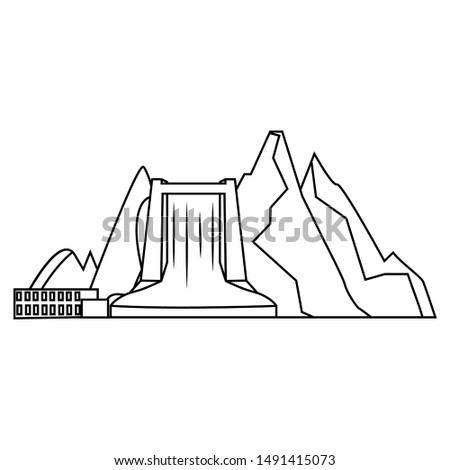 abstract energy building on a white background, vector illustration design