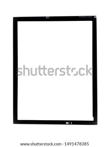 Black and white picture border isolated on background