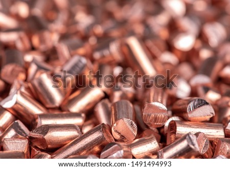 Secondary Raw Material Copper Scrap Royalty-Free Stock Photo #1491494993