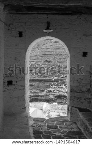 Monochrome pictures at Sifnos island, Greece