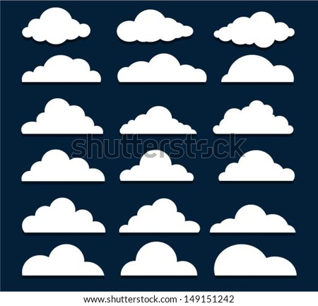 Vector Design Elements. Clouds.