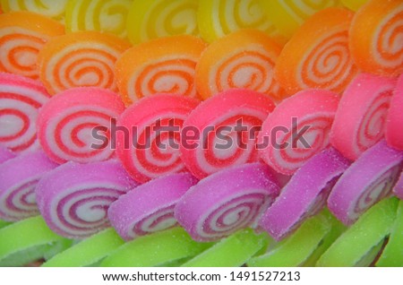 close - up colorful  jelly sweet