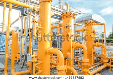 Fuel gas  filter pipe line station systems in co generation power plant.