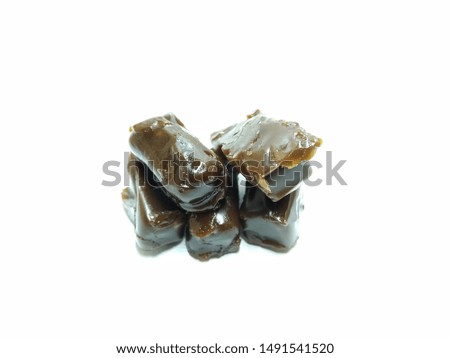 A picture of coffee candys on a white background