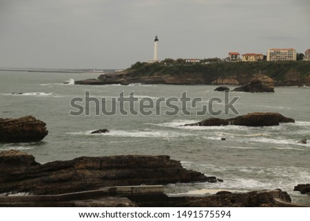 View of the beach of Biarritz