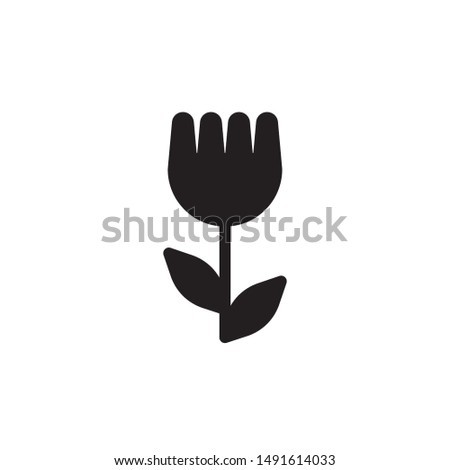 flat black glyph flower icon. Logo element illustration. flower design. vector eps 10 . flower concept. Can be used in web and mobile . 