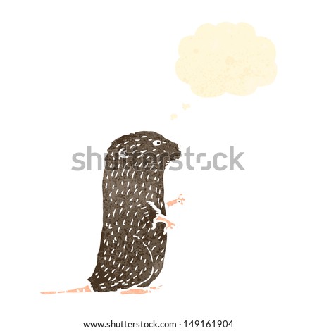 retro cartoon beaver