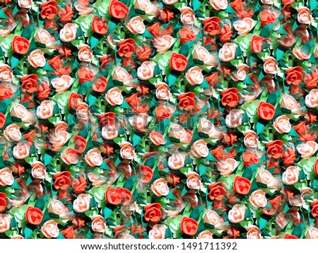Background with handmade paper flowers