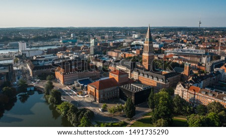 Cityscape of Kiel, the city in the northern part of Germany Royalty-Free Stock Photo #1491735290