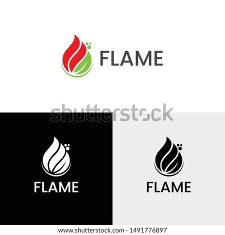 Flame Logo Template For Technology And Science Company.