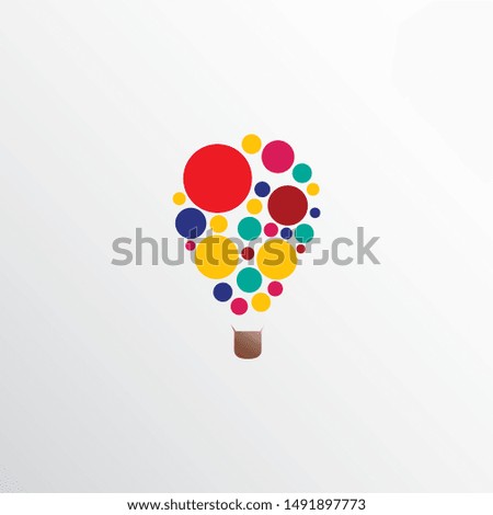 air balloon vector logo design