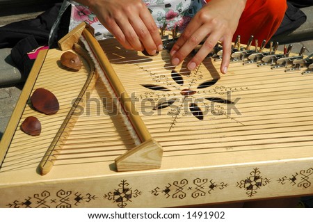 A national Latvian musical instrument "Kokle" Royalty-Free Stock Photo #1491902