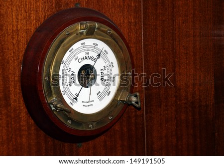 Vintage Marine Barometer Royalty-Free Stock Photo #149191505