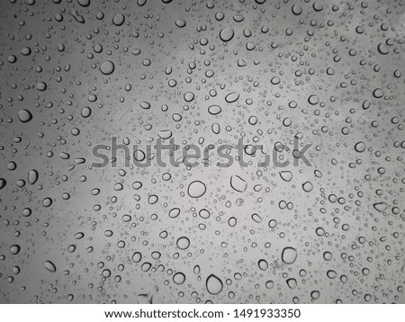Raindrop on the glasses car