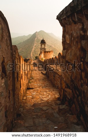 Sunrise at the Amber Fort Royalty-Free Stock Photo #1491968918