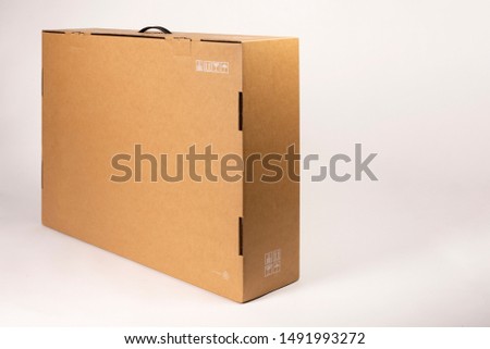 Set of cardboard packaging of different dimensions and thickness.
