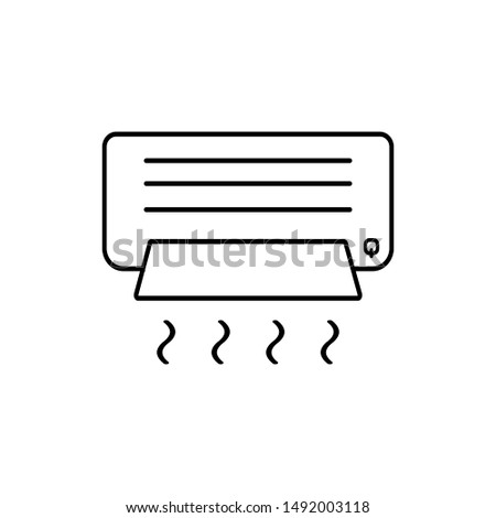 air conditioning icon trendy flat design