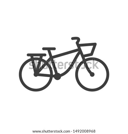 Bicycle icon template color editable. Bicycle symbol vector sign isolated on white background.
