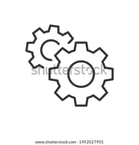 Gear icon template color editable. Gear symbol vector sign isolated on white background.
 Royalty-Free Stock Photo #1492027901