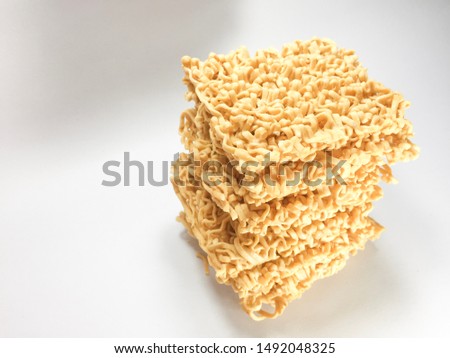 Several instant noodles in a white background
Suitable for use in editing or adding logos and characters.