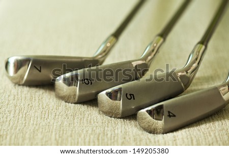 Golf club number four, five,six,seven