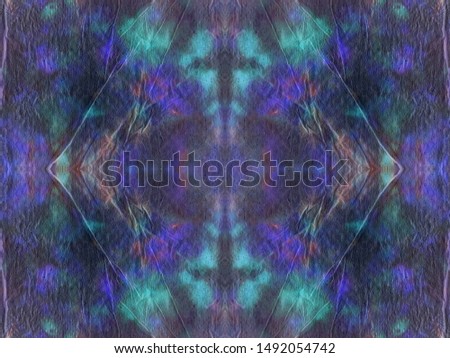 Psychedelic Seamless color. Dirty Art Picture. Flannel textile. Saturated skin on Black Tone. Shabby paint Textile. Good Fluorescent Aquarelle.