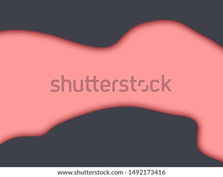 Abstract background. Papercut multi layers 3D  color liquid texture. pink Colores Concept Design Or Flowing Liquid Illustration For Template.