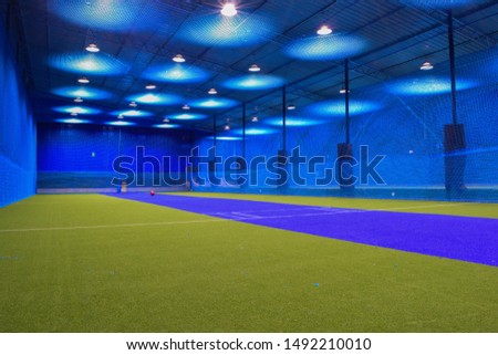 view of an indoor cricket stadium