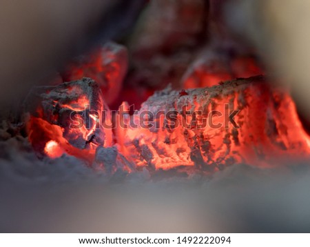 
ฺBonfire with particles with flames