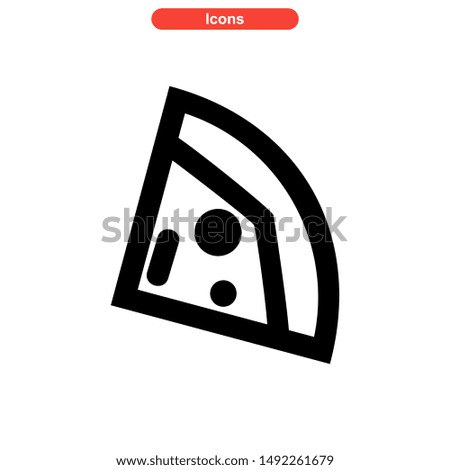 pizza icon isolated sign symbol vector illustration - high quality black style vector icons
