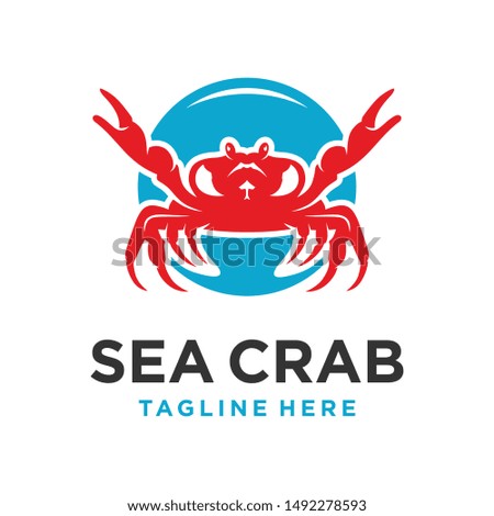 sea crab logo design template