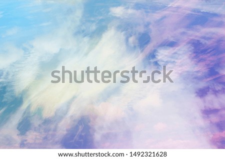 Cloud background with pastel colors in the delicate sky