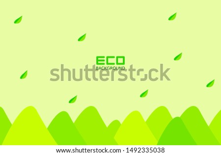 Natural background with natural green hill views, Eco background