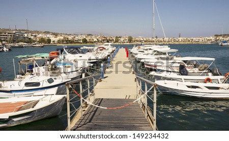 Ships in the port of Rethymnon.Krete.Greece
