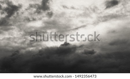 clouds, cloudy sky before a thunderstorm