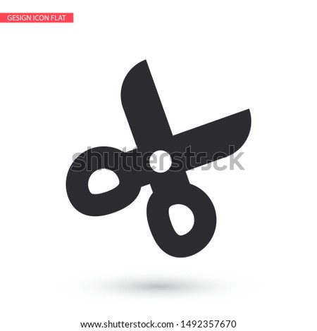 Vector icon scissors 10 EPS . Lorem Ipsum Illustration design
