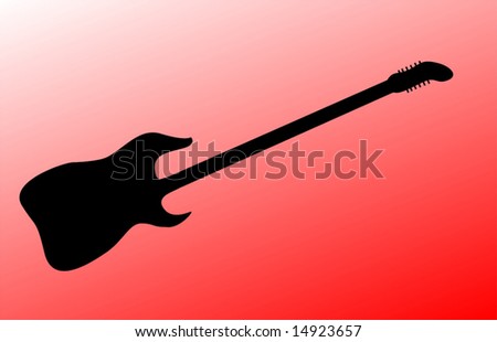 silhouette of a guitar	