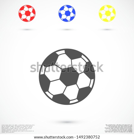 Ball vector icon. Ball games icon. Ball for football games icon. Ball for fun icon.