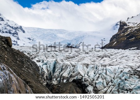 Iceland biggest glacier in Europe  Vatnajokull beautiful ice color abstract Svinafellsjokull icebergs
