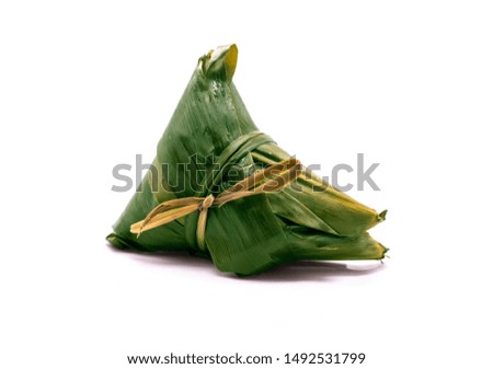 Traditional festival Dragon Boat Festival with dice in white background