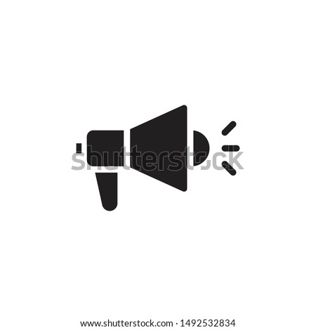 Megaphone icon. Megaphone Single Icon Graphic Design. Loudspeaker sign flat design style. Promotion Related symbol Isolated on White Background  - Vector illustration.  Royalty-Free Stock Photo #1492532834