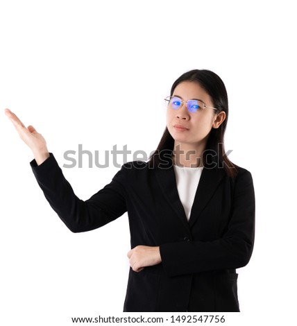 business woman isolate and white background.