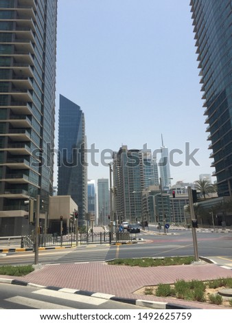 Afternoon picture of Dubai streets