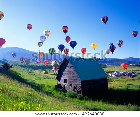 Hot Air Balloons Albuquerque - Steamboat Springs- Colorado Springs Royalty-Free Stock Photo #1492640030