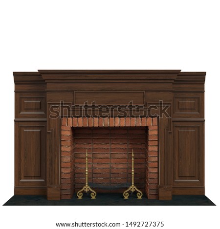 The fireplace in the classical style is sheathed with wood for offices and living rooms, bedrooms and other rooms.