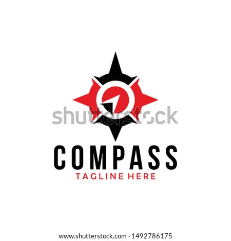 Compass logo design icon vector